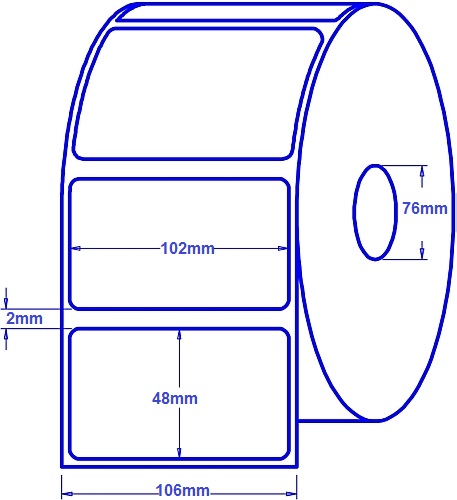 102x48 CNC label roll