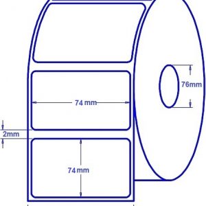 74x74 CNC label roll
